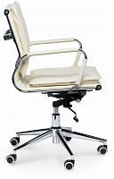 кресло компьютерное харман lb (ivory) хром / слоновая кость экокожа в Нижневартовске