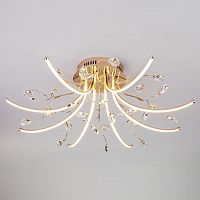 потолочная светодиодная люстра eurosvet sacura 90087/8 золото в Нижневартовске