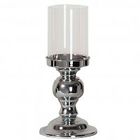 подсвечник серебряный металлический со стеклом, 29,5 см в Нижневартовске