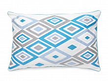 голубая декоративная подушка прямоугольная eclectic style ромбы в Нижневартовске