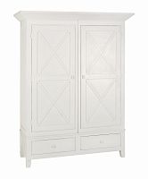 шкаф платяной двухдверный бретань с состариванием белый в Нижневартовске