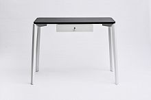 консоль белая с черной столешницей с 1 ящиком atom compact в Нижневартовске