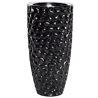 кашпо жемчужно-черное roller 33х33х69 в Нижневартовске