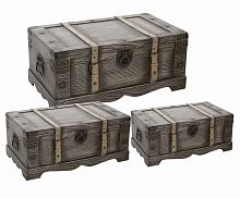 набор сундуков dylan 3 шт. коричневого цвета в Нижневартовске