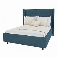 кровать с декоративными гвоздиками wing 90х200 велюр морская волна р в Нижневартовске