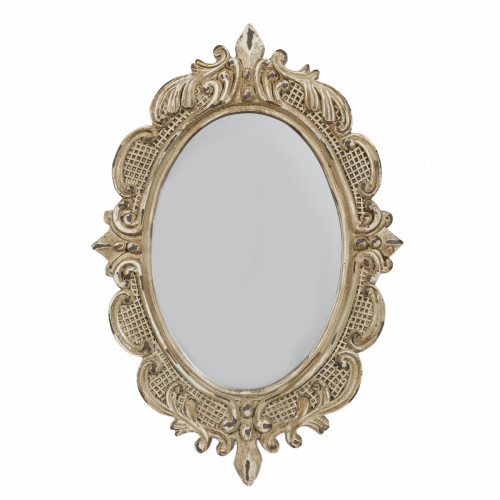 зеркало овальное настенное бежевое luxe в Нижневартовске