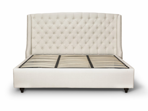 кровать двуспальная 180х200 белая с каретной стяжкой dante в Нижневартовске