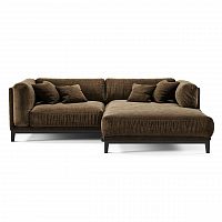 диван case угловой темно-коричневый в Нижневартовске