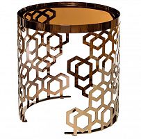 стол журнальный gold коричневый, золотой в Нижневартовске