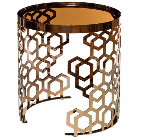 стол журнальный gold коричневый, золотой в Нижневартовске