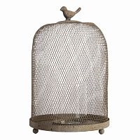 подсвечник-клетка металлический с птицей коричневый bennett, 33 см в Нижневартовске