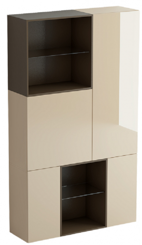 шкаф diamond 14 полок ясень, дуб шато бежевый, коричневый в Нижневартовске