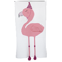 плед фламинго 60*120 белый+розовый бутон в Нижневартовске