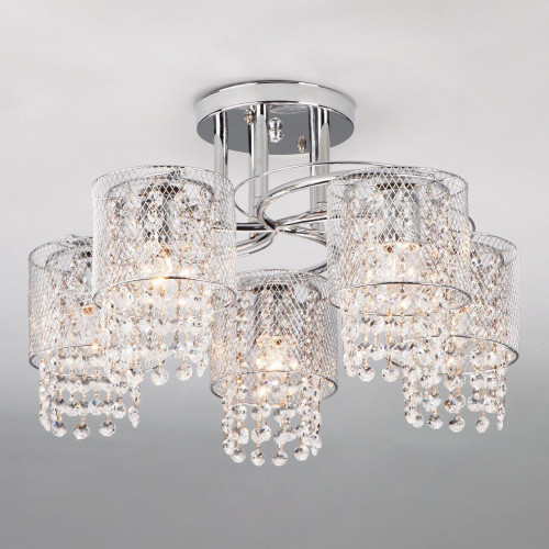 потолочная люстра eurosvet bonnie 30137/5 хром в Нижневартовске