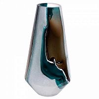 ваза стеклянная салют 3 сине-коричневая в Нижневартовске