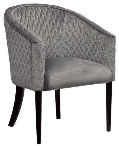 кресло стеганое, серый велюр 60х68х84 см в Нижневартовске