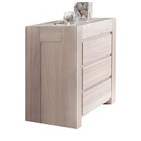 комод 3 bjorn отбеленный дуб, белый в Нижневартовске