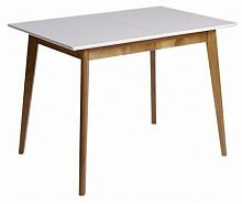 стол обеденный прямоугольный раздвижной из массива дерева "скандинавия мини" (70 х 105/137,5 см), айс, экомебель в Нижневартовске