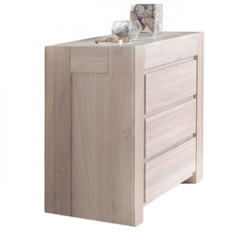 комод 3 bjorn отбеленный дуб, белый в Нижневартовске