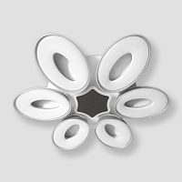 потолочная светодиодная люстра ambrella light orbital granule fg1022/6+1 wh 144w+80w d1000 в Нижневартовске