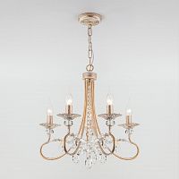 подвесная люстра eurosvet александрия 60057/5 белый с золотом в Нижневартовске