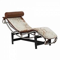 шезлонг le corbusier коричневый с белым в Нижневартовске