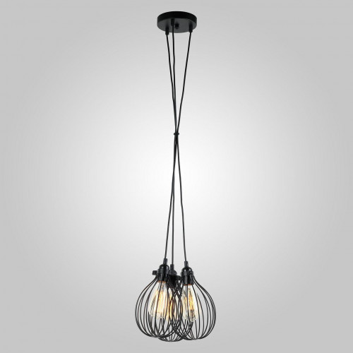 подвесная люстра eurosvet moll 50059/3 черный в Нижневартовске