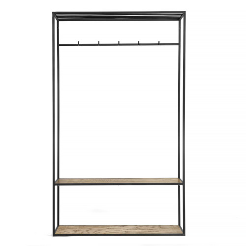 вешалка в прихожую hallra 2 black темный дуб в Нижневартовске