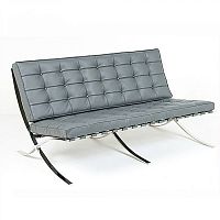 диван barcelona двухместный прямой серый в Нижневартовске