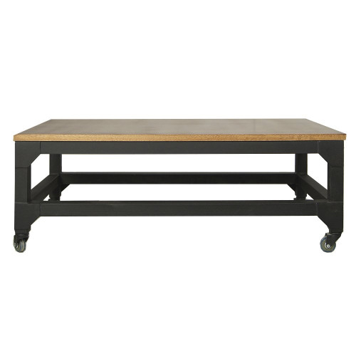 стол журнальный industrial на колесах черный в Нижневартовске