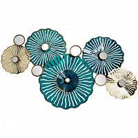 настенный декор цветы лазурно-золотистые1156х673х83 в Нижневартовске