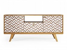 тумба под тв thimon натуральный дуб светло-коричневая с принтом в Нижневартовске