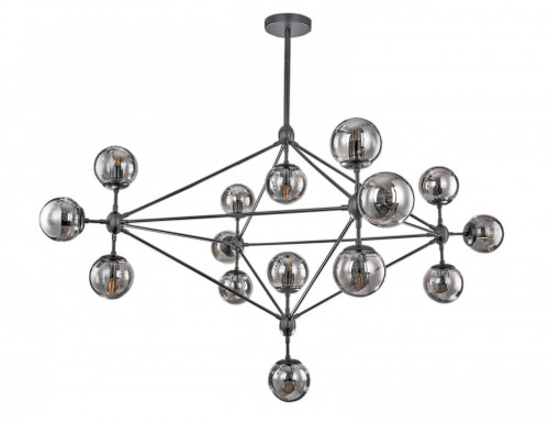 люстра modo 15 smoke glass черное основание, дымчатое стекло в Нижневартовске