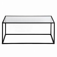 стол журнальный london black прозрачное стекло в Нижневартовске