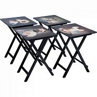 столик приставной складной nobility черный в Нижневартовске