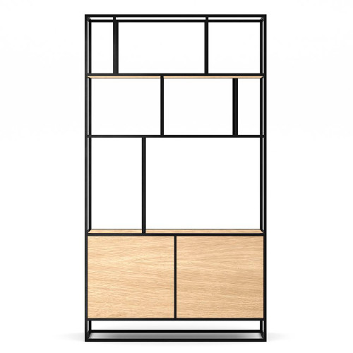 стеллаж makella new black светлый дуб в Нижневартовске