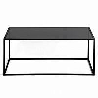 стол журнальный london black черное стекло в Нижневартовске