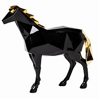 статуэтка лошадь черная с золотом 50*58*23см в Нижневартовске