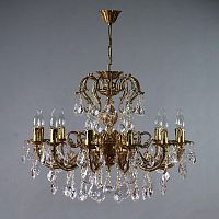 подвесная люстра ambiente alicante 8888/12 ab new leaf бронза в Нижневартовске