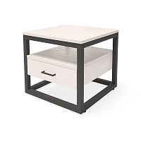 тумба neo loft массив дуба ящик посередине белая в Нижневартовске