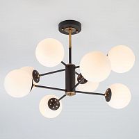 потолочная люстра eurosvet austin 70091/8 черная белая в Нижневартовске