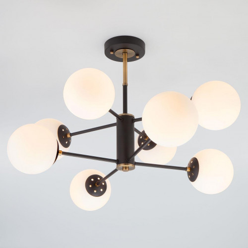 потолочная люстра eurosvet austin 70091/8 черная белая в Нижневартовске