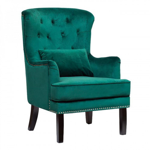 кресло с подушкой бархат зеленый 77х92х105 в Нижневартовске