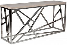 консоль geometric 180x50x90 металл, светло-коричневая столешица в Нижневартовске