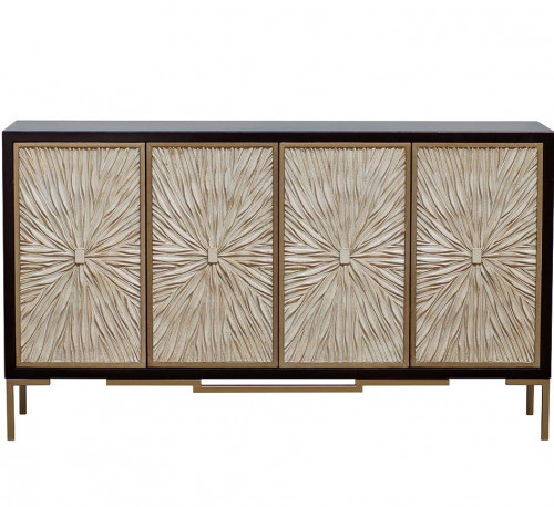 комод 157х41х90 коричневый, золото в Нижневартовске