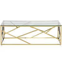 стол журнальный h-bridge gold 120*60*40см золотой в Нижневартовске