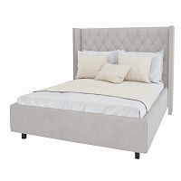 кровать двуспальная 180х200 бежевая из велюра wing-2 в Нижневартовске