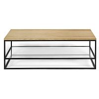 стол журнальный london twin black светлый дуб прозрачное стекло в Нижневартовске