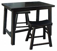 комплект столов шу- чжо с табуретом фэн-дэн черный в Нижневартовске