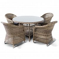 равенна, обеденная группа на 4 персоны ,коричневый в Нижневартовске